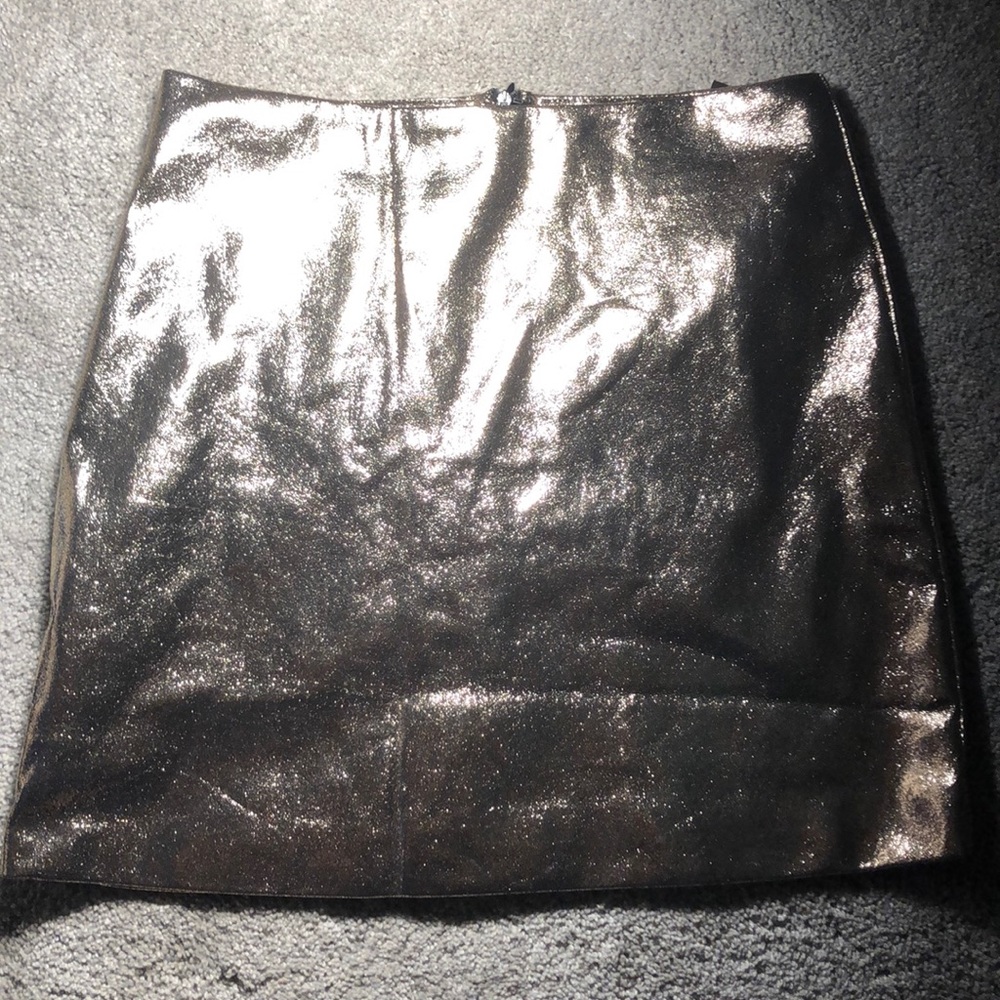 forever 21 gold skirt size small